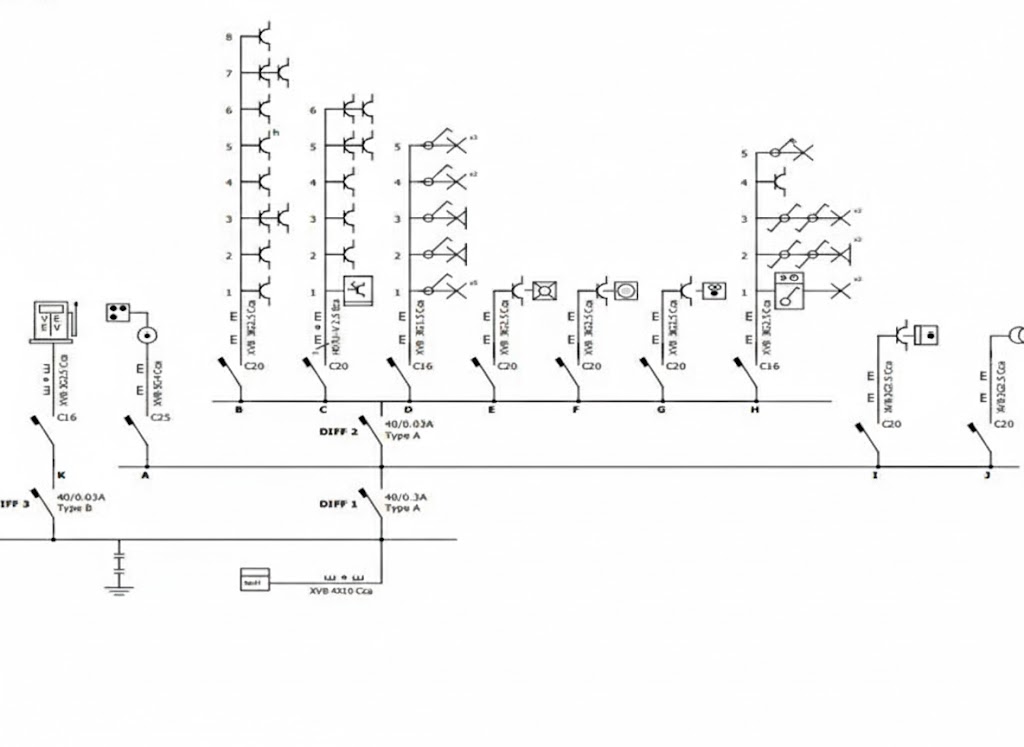 Tableau électrique lors d'un contrôle de conformité RGIE par electricienservices.be